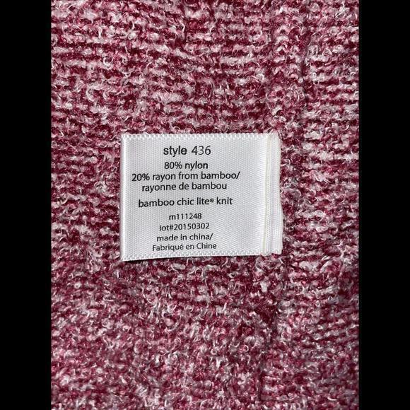 Barefoot Dreams Bamboo Chic Lite Fuzzy Red White Waterfall Cardigan Sweater S/M - Picture 3 of 8